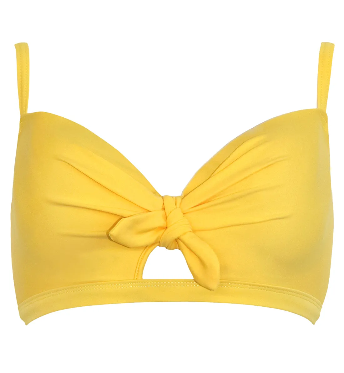 Pour Moi Sunshine Padded Underwire Tie Swim Top (25100) - Yellow