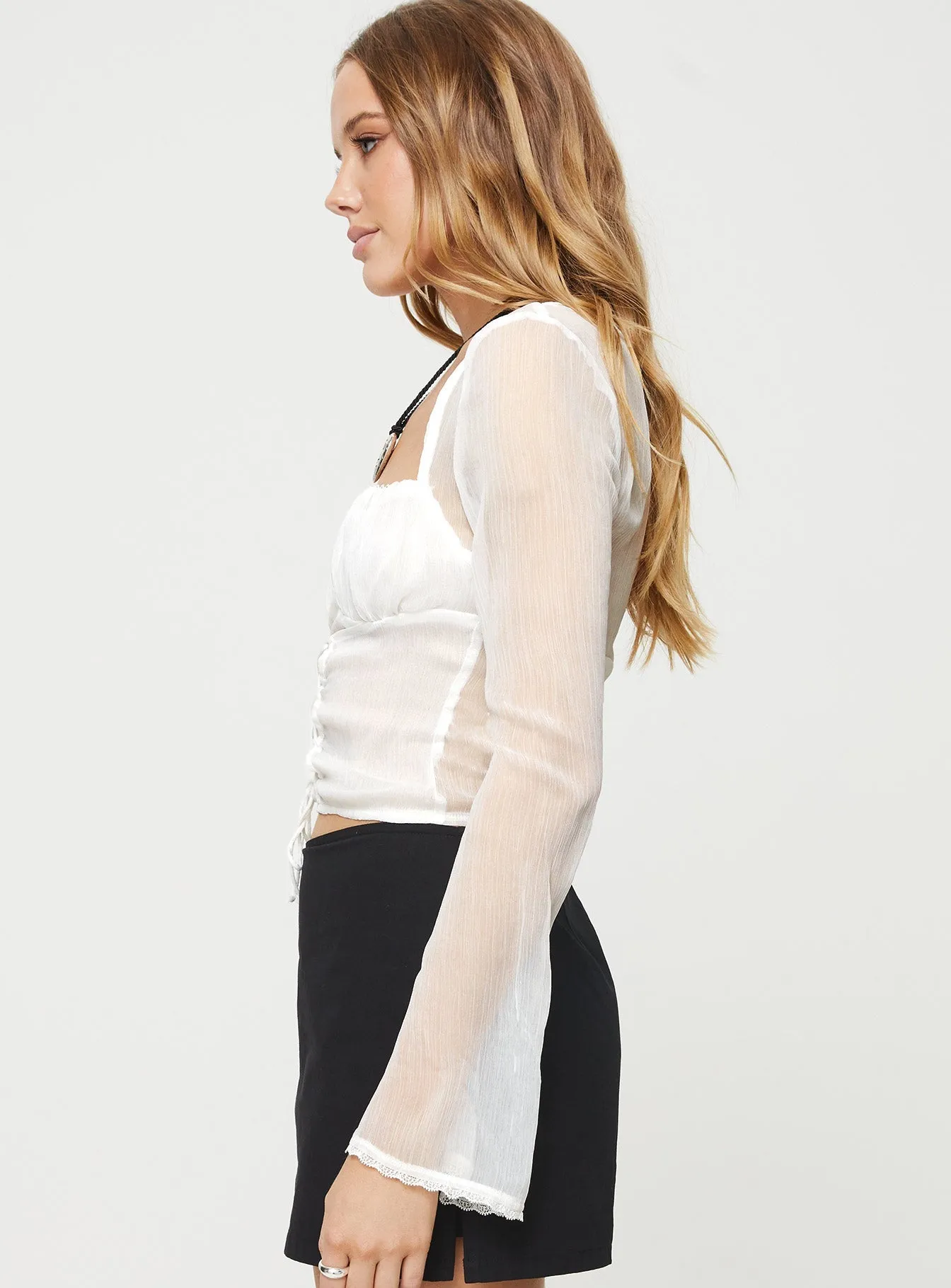 Rinnie Long Sleeve Top Ivory