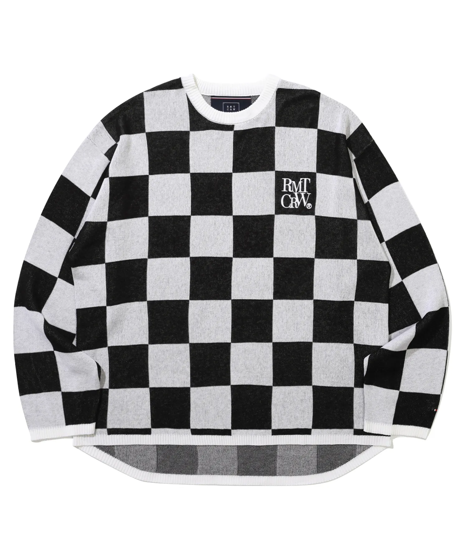 ROMANTIC CROWN  |[ROMANTIC CROWN]★CHECKER BOARD KNIT TOP