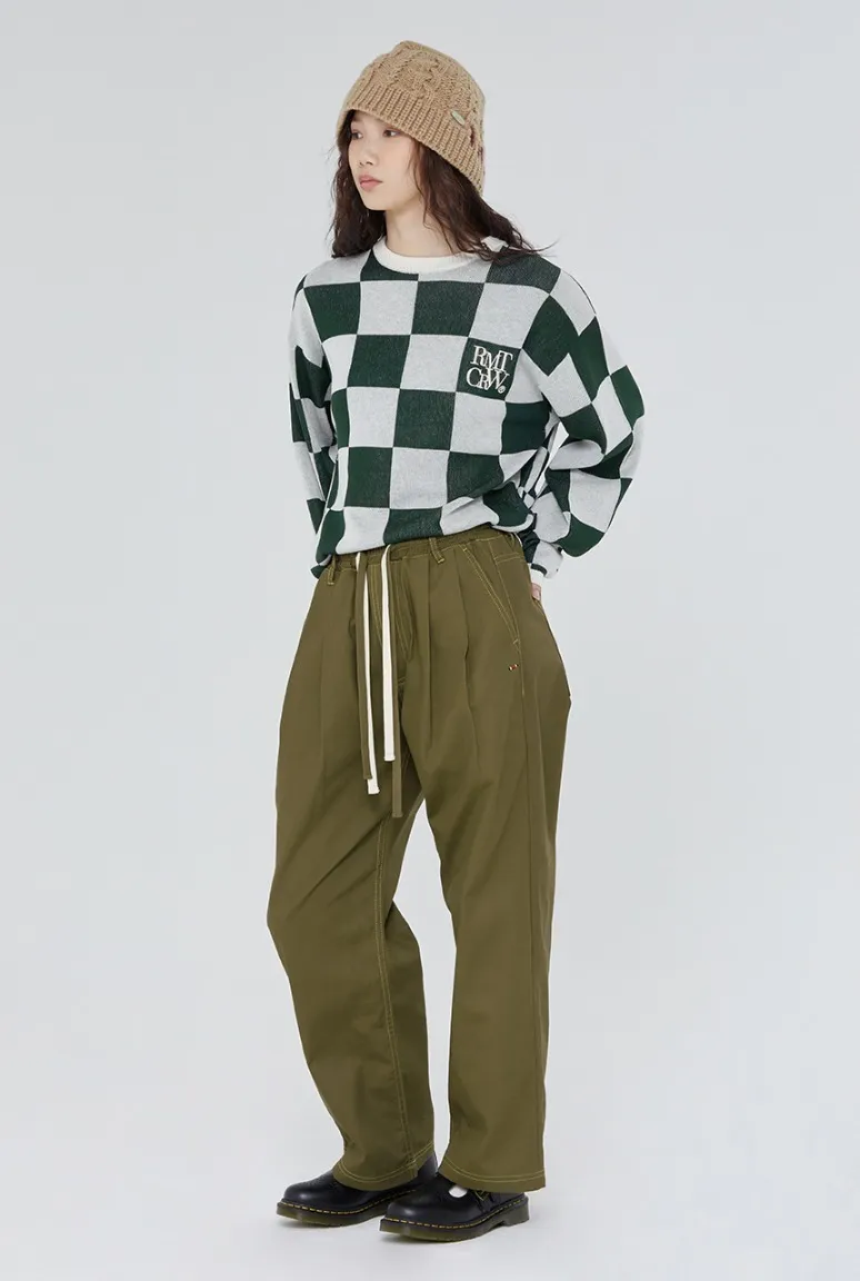 ROMANTIC CROWN  |[ROMANTIC CROWN]★CHECKER BOARD KNIT TOP