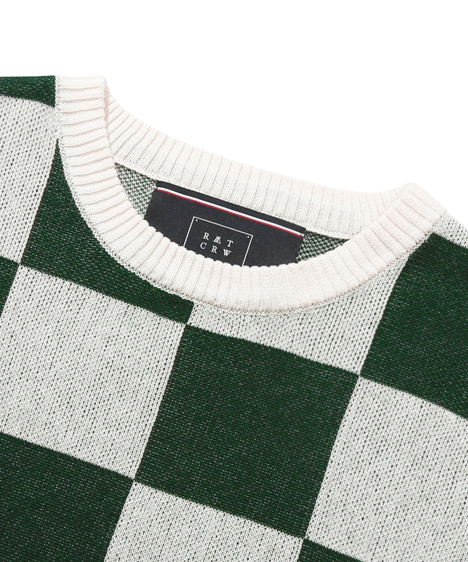 ROMANTIC CROWN  |[ROMANTIC CROWN]★CHECKER BOARD KNIT TOP