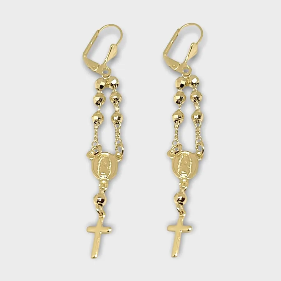 Rosary earrings gold-filled earrings