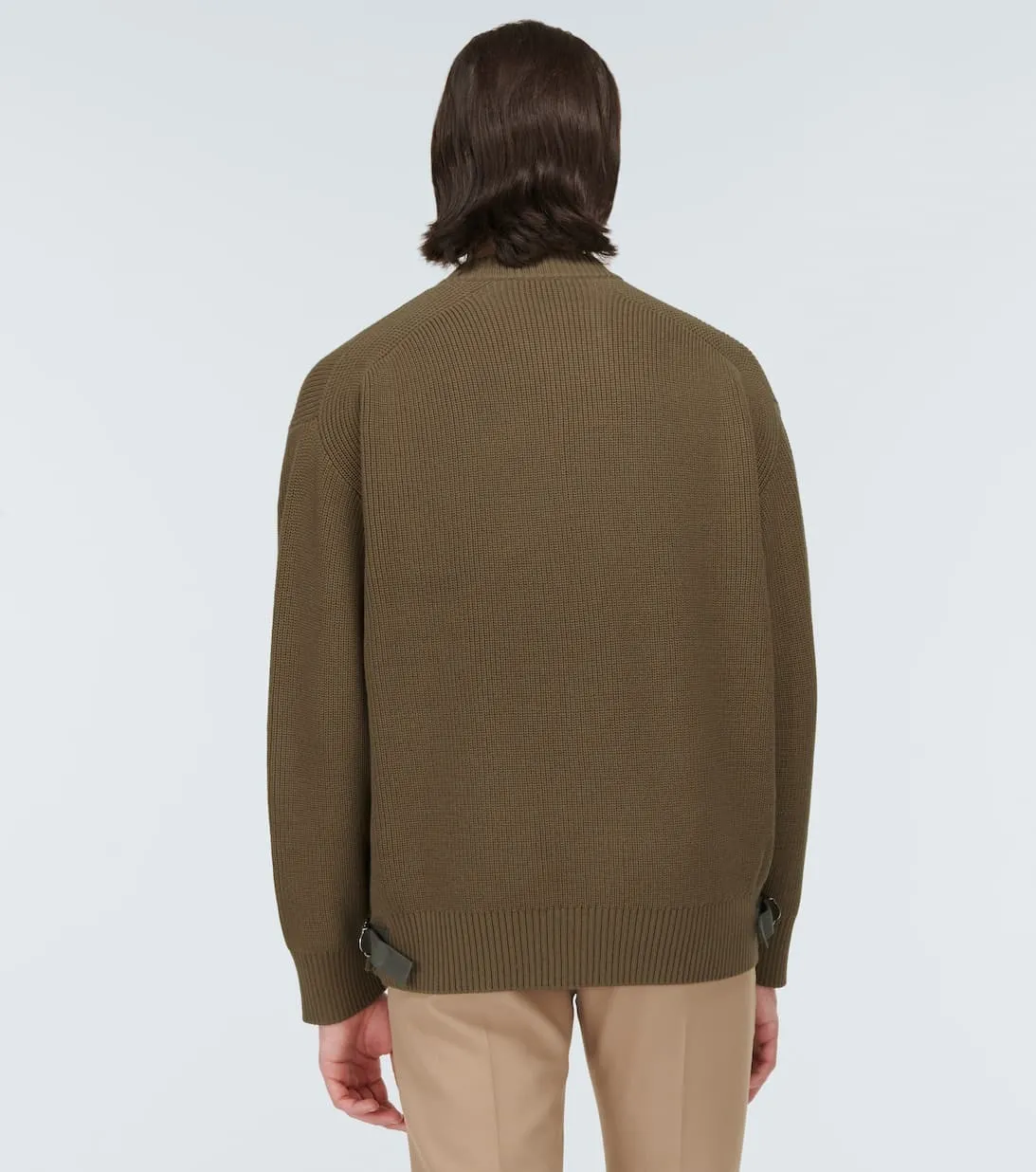 sacai  |Blended Fabrics U-Neck Long Sleeves Plain Cotton Designers