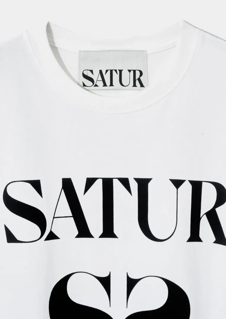 SATUR  |Unisex Street Style Logo T-Shirts