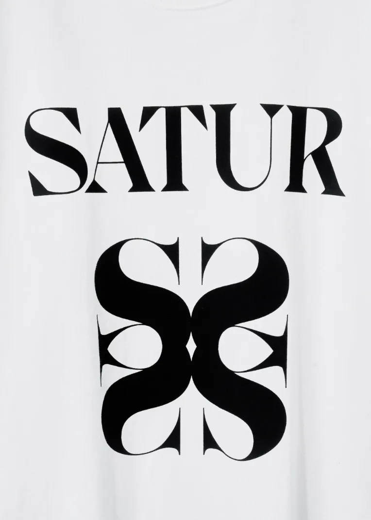 SATUR  |Unisex Street Style Logo T-Shirts