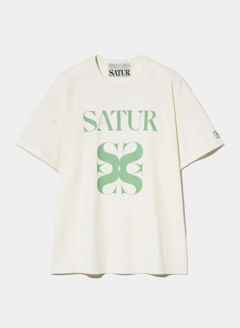 SATUR  |Unisex Street Style Logo T-Shirts