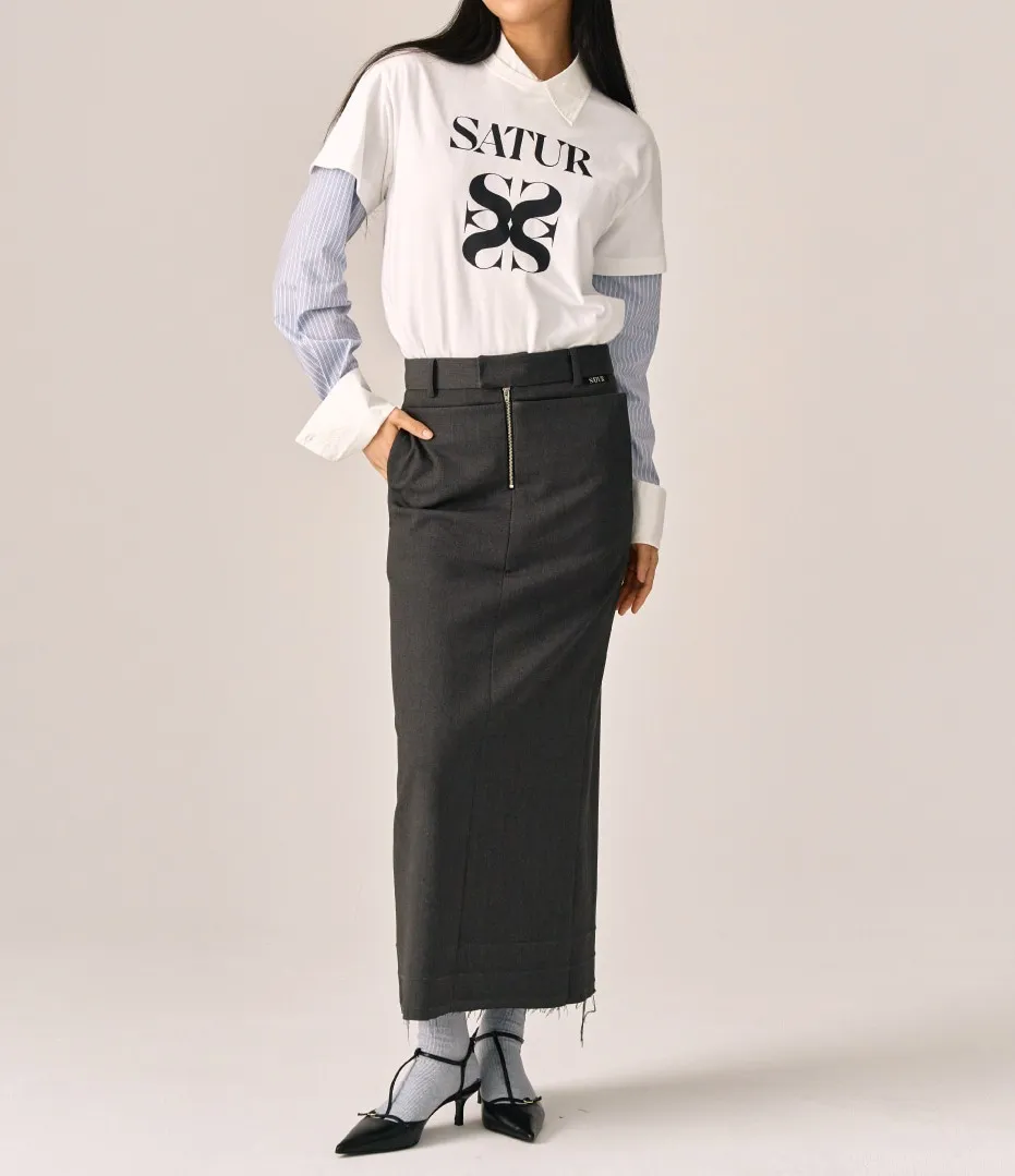 SATUR  |Unisex Street Style Logo T-Shirts