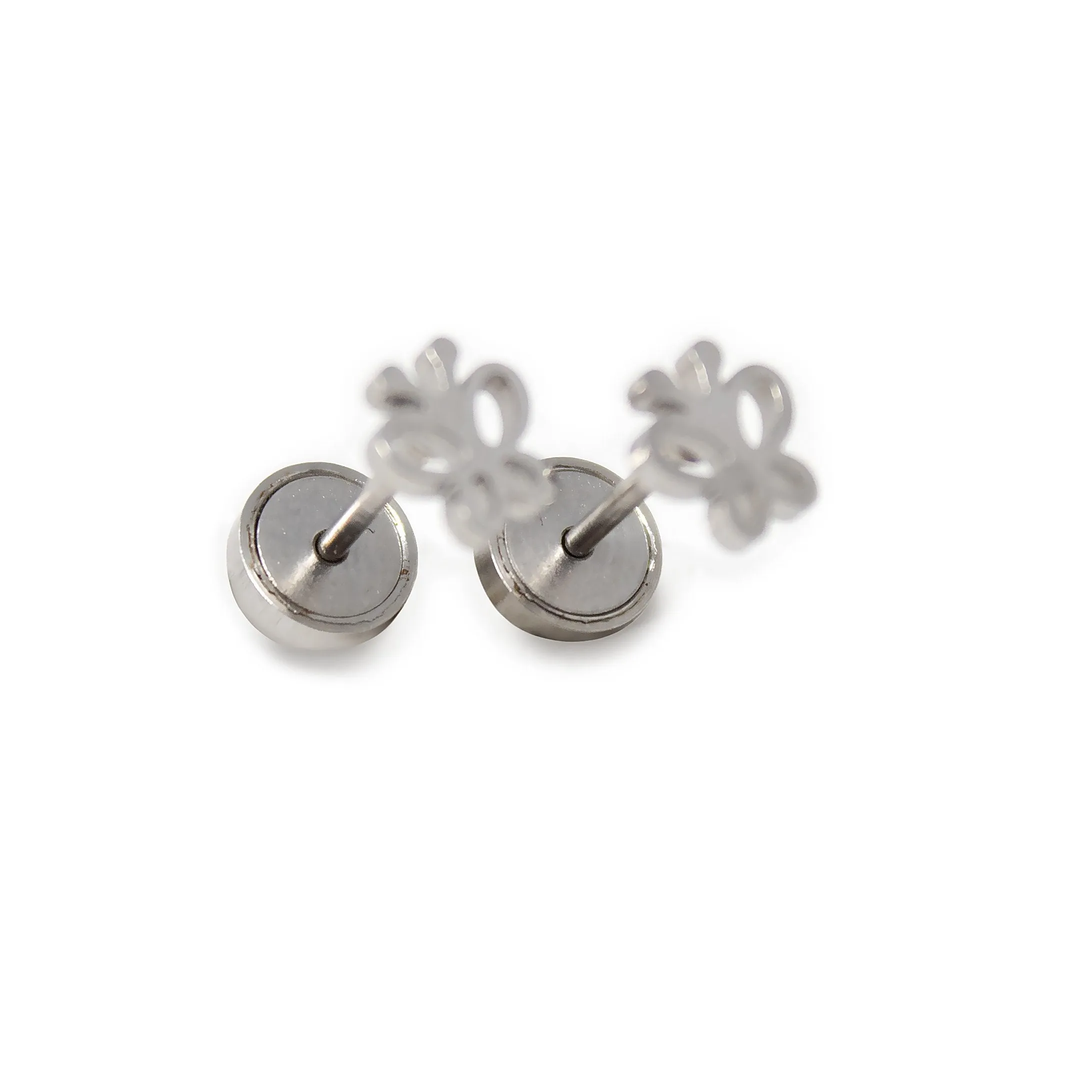 Stainless Steel Baby Stud Earrings Mini Butterfly