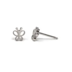 Stainless Steel Baby Stud Earrings Mini Butterfly