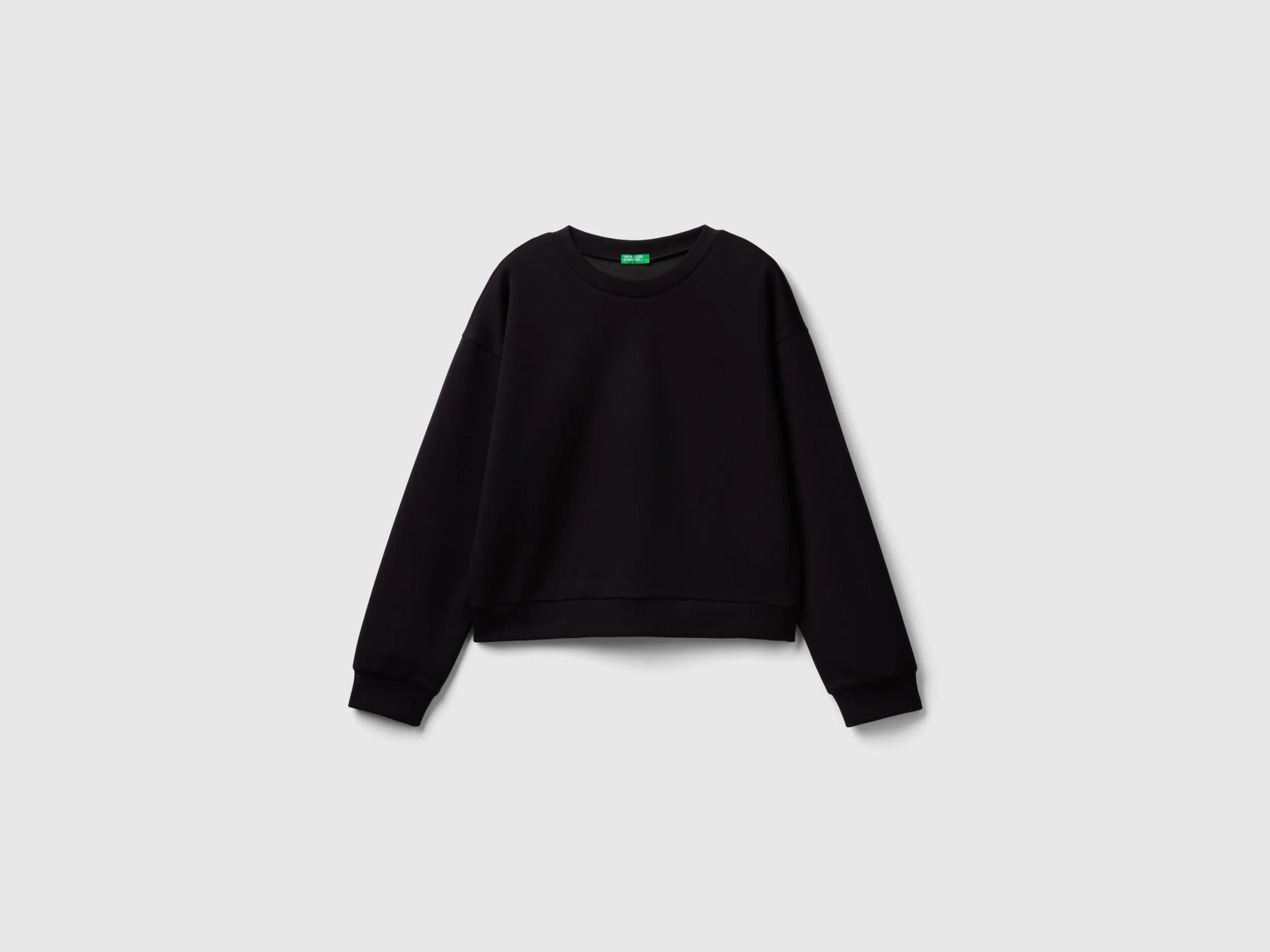 Stretch viscose blend sweat - Black | Benetton