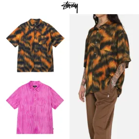 STUSSY  |Unisex Street Style Logo Skater Style Shirts