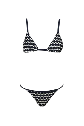 Sun Bikini in Black and Ivory - Bottom