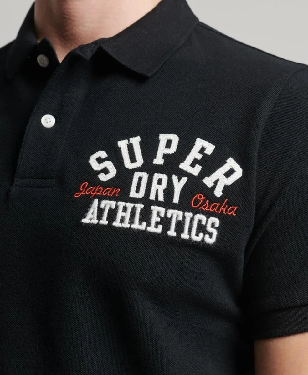 Superdry Classic Applique Logo Polo Shirt Black