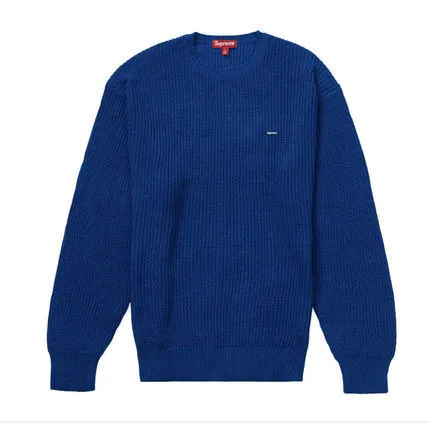 Supreme  |Unisex Street Style Plain Logo Skater Style Sweaters