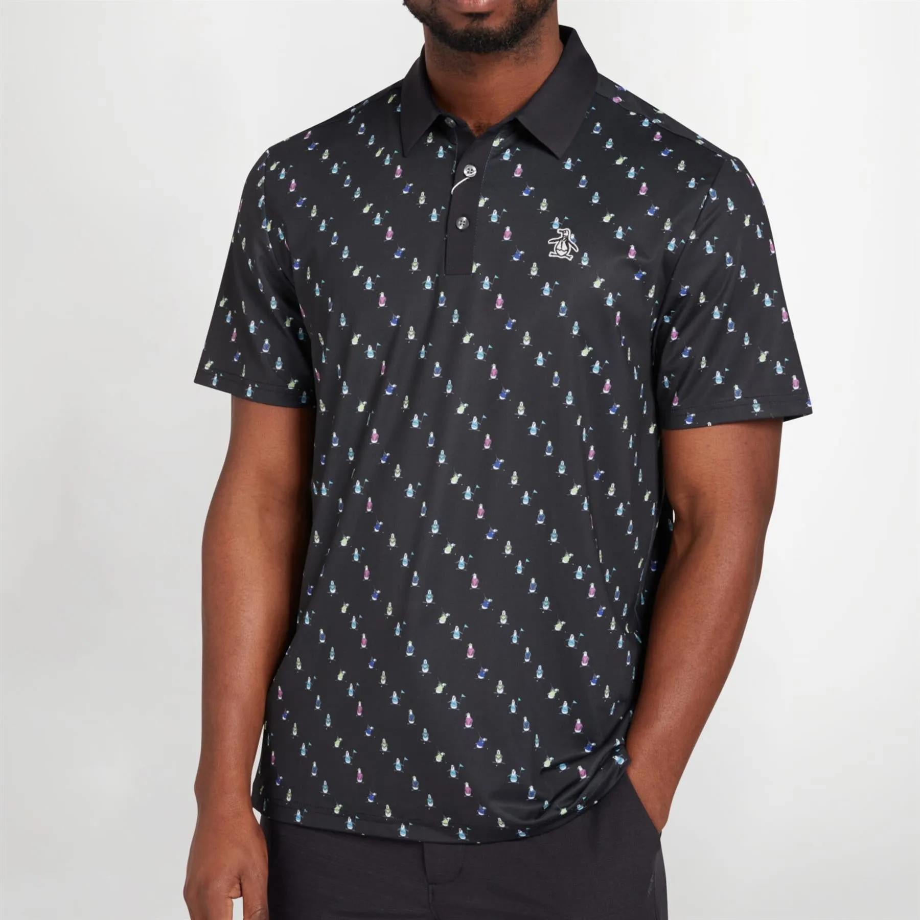 Swinging Pete Novelty Print Polo Caviar - SS23