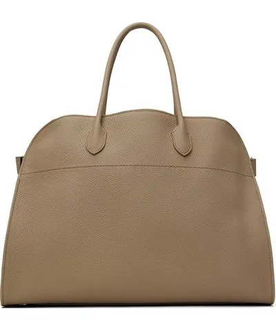 The Row Taupe Soft Margaux 17 Bag