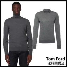 TOM FORD  |Unisex Wool Street Style Long Sleeves Plain Designers