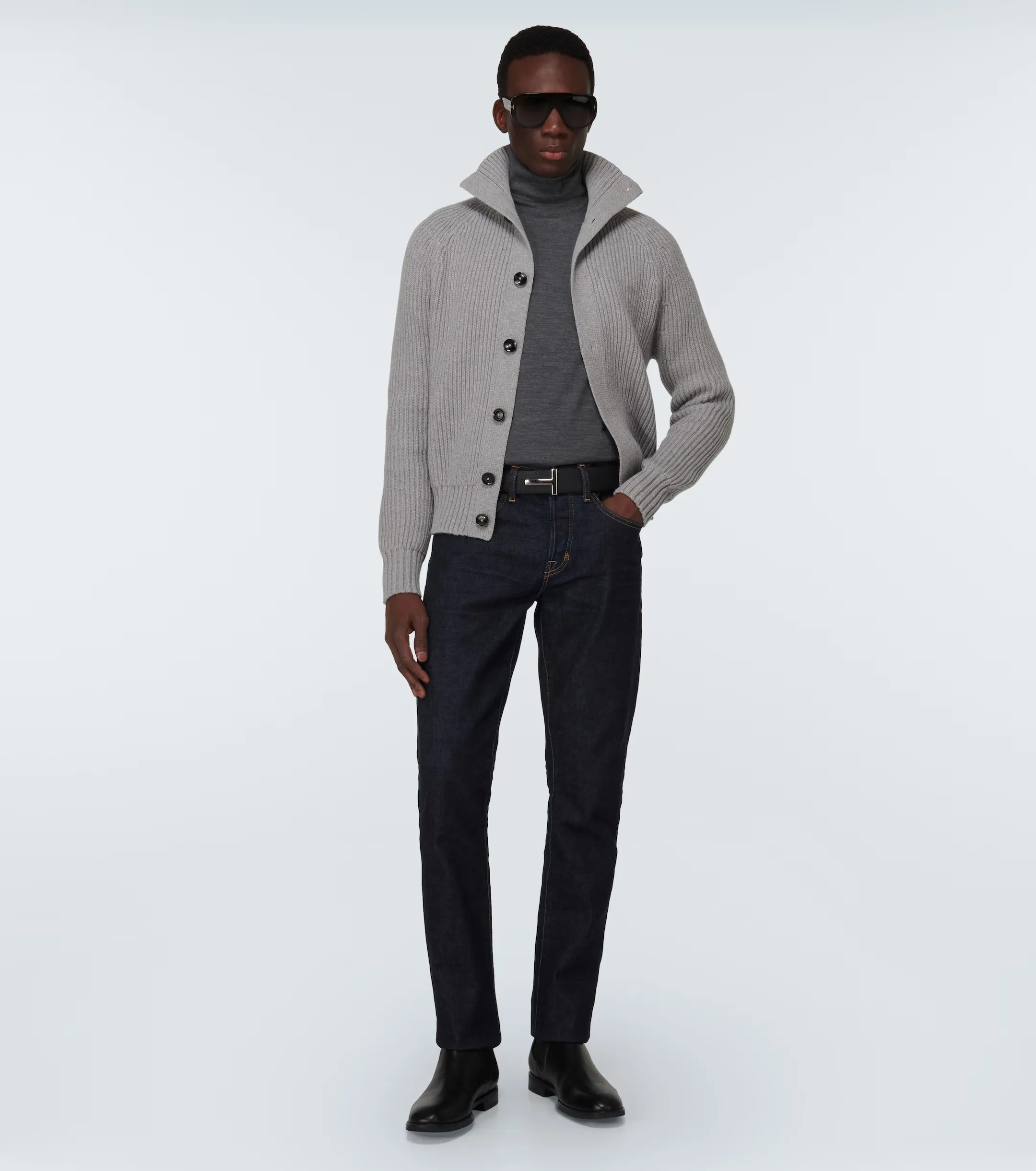 TOM FORD  |Unisex Wool Street Style Long Sleeves Plain Designers