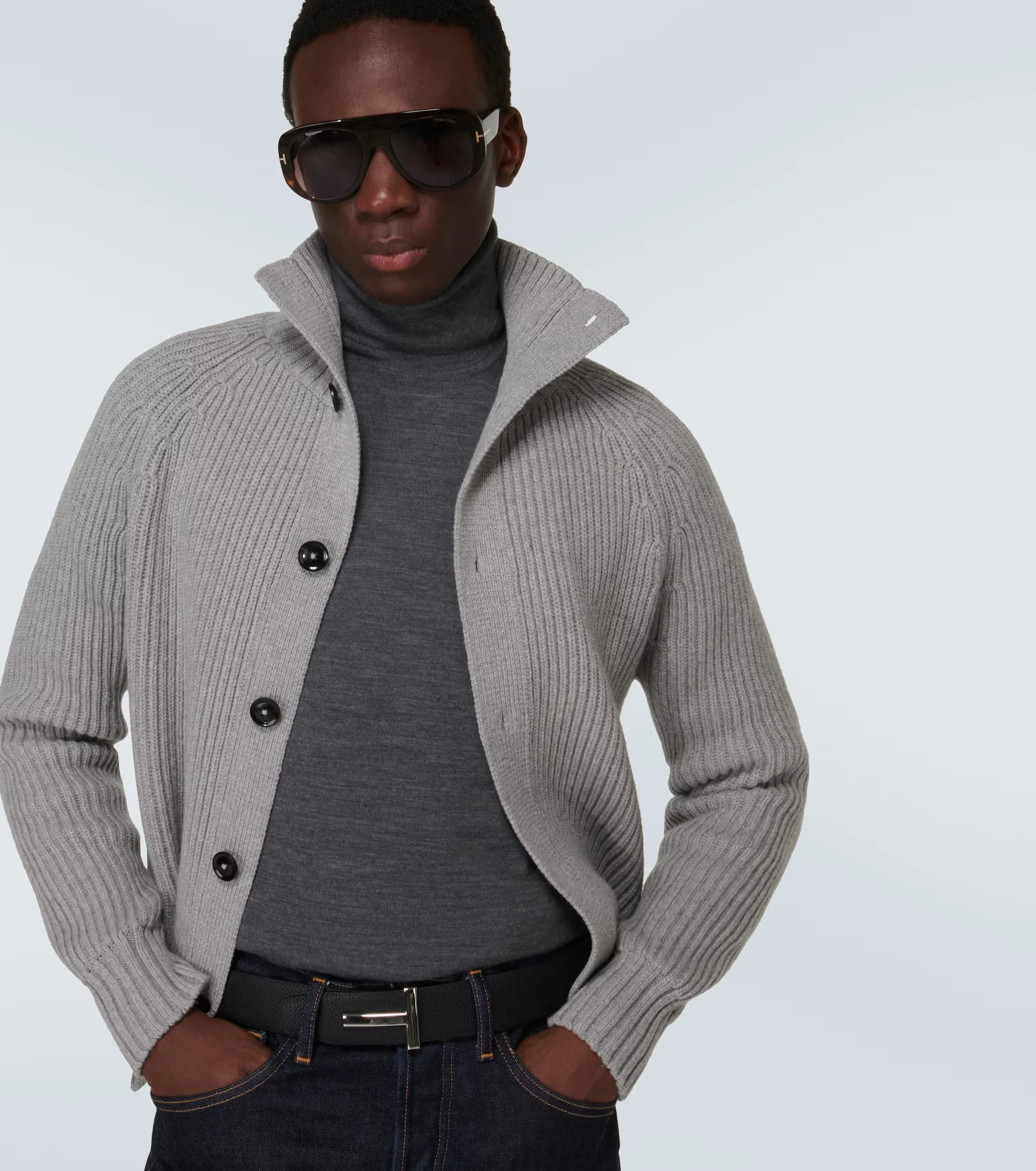 TOM FORD  |Unisex Wool Street Style Long Sleeves Plain Designers