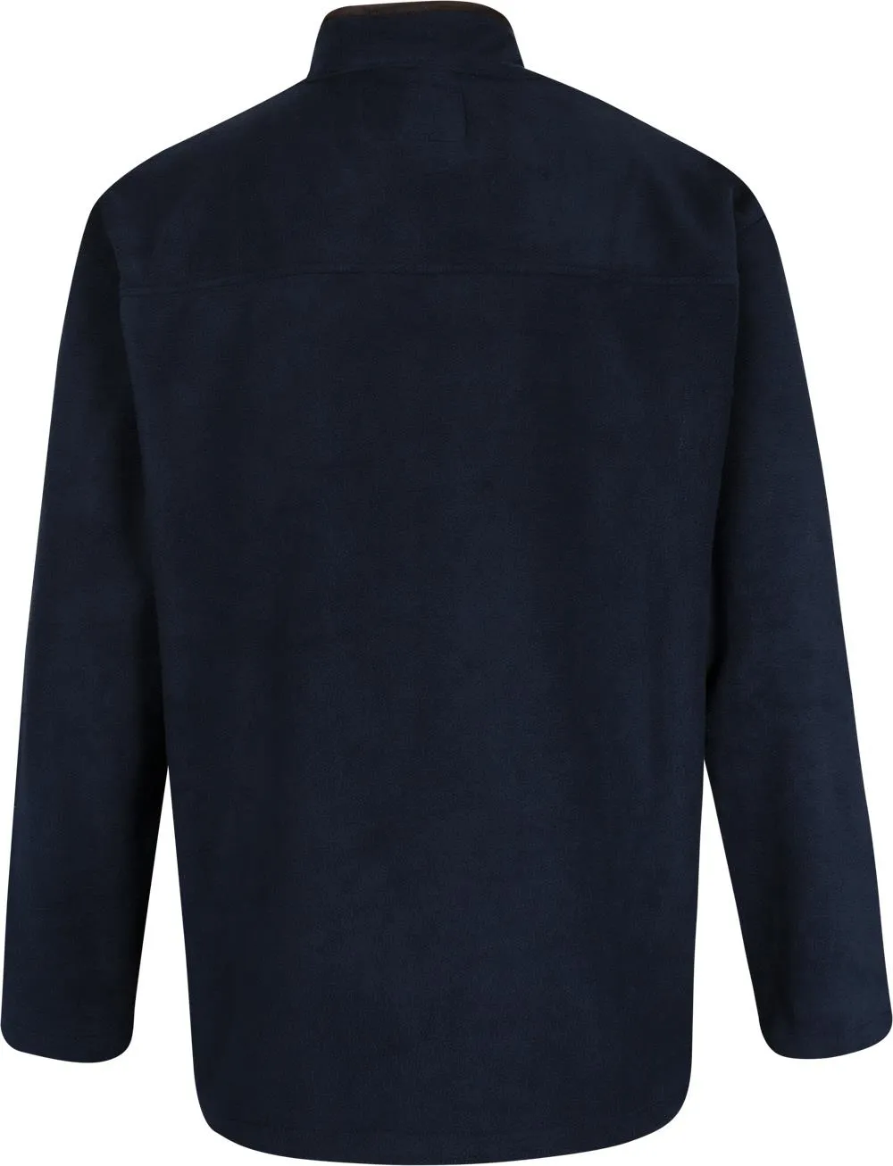 Uptheir Luxury Abe Leather Trim Fleece Jacket - Navy