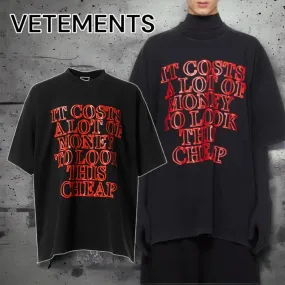 VETEMENTS  |Street Style Cotton Short Sleeves T-Shirts