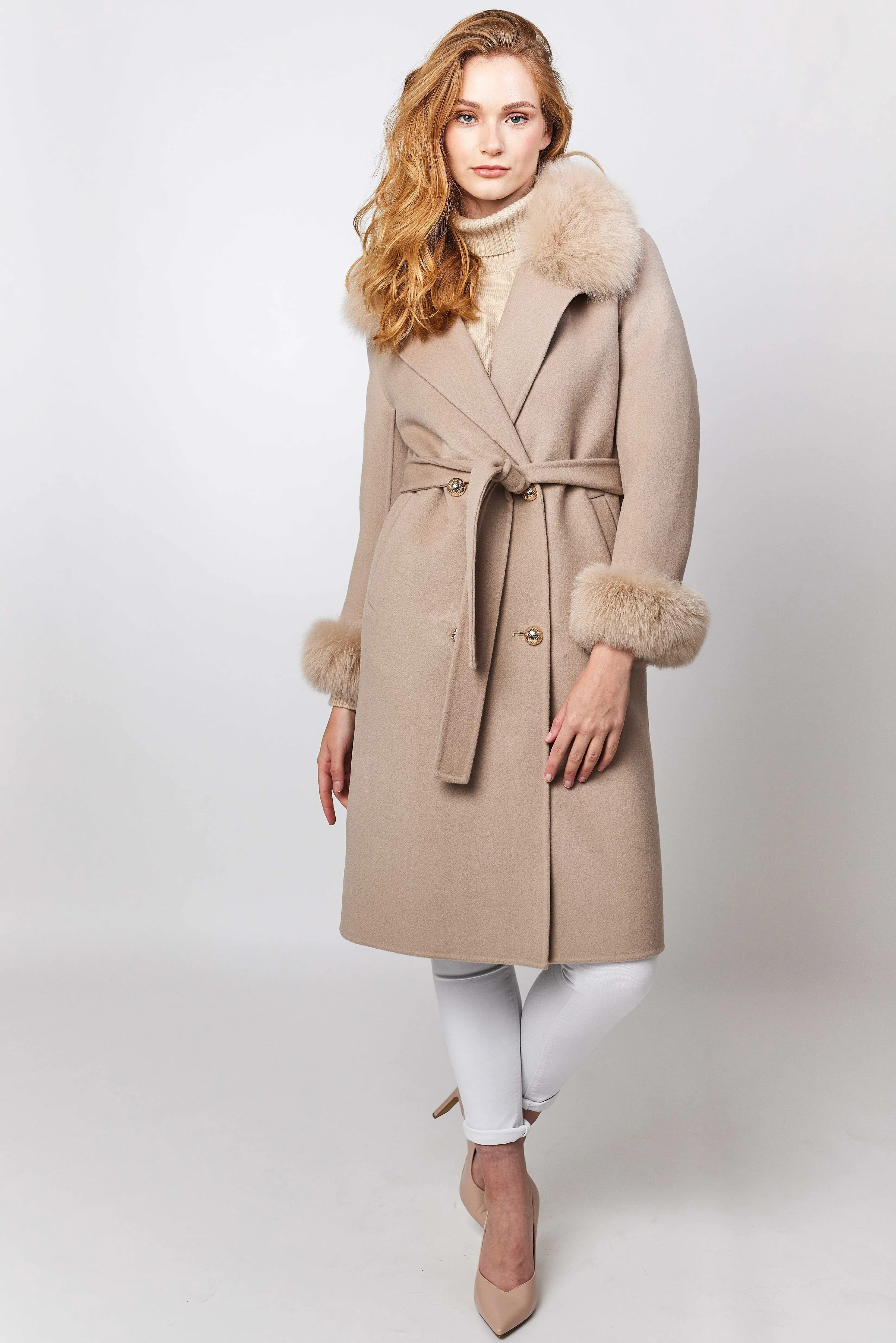 Victoire Cashmere Coat - Beige