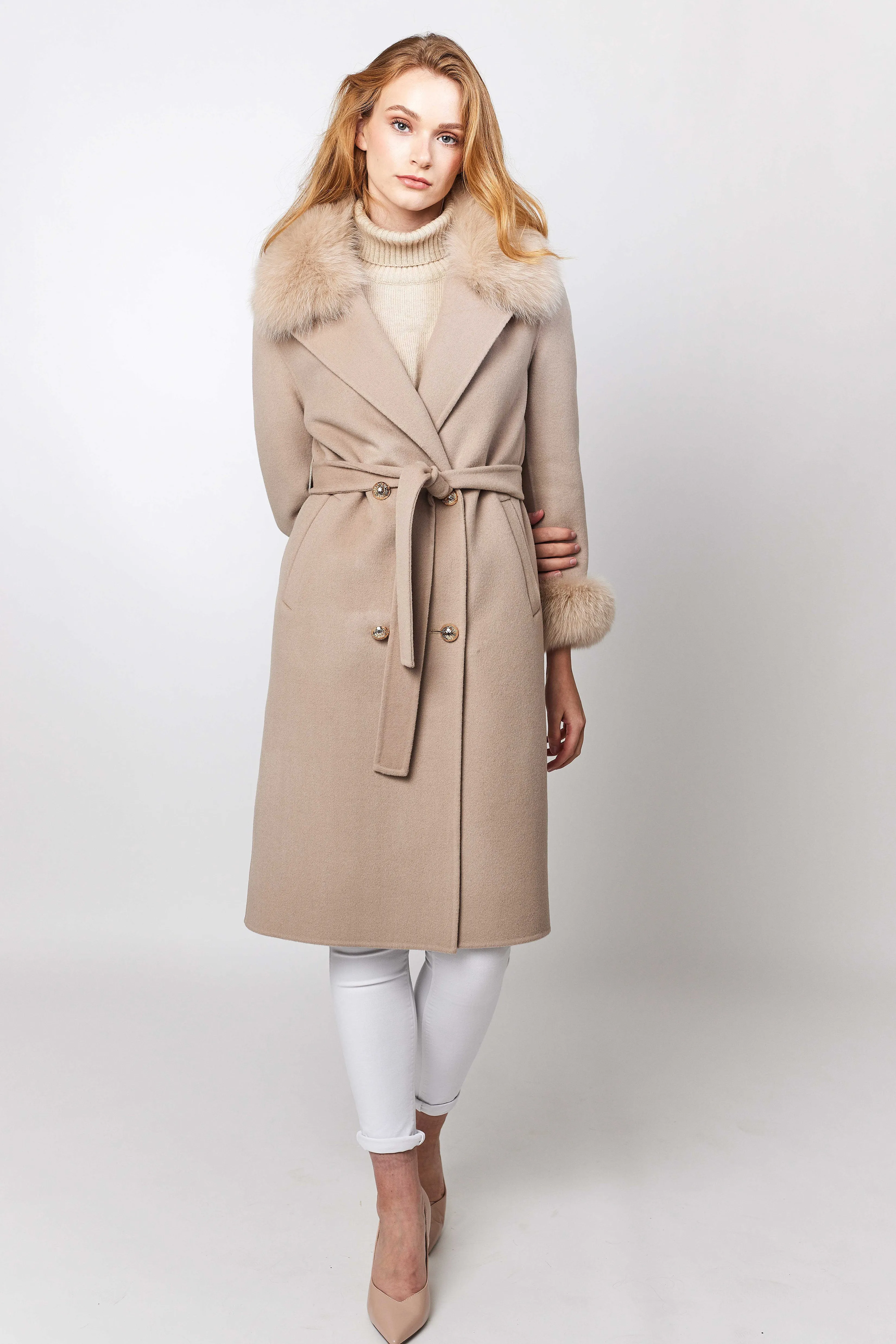 Victoire Cashmere Coat - Beige