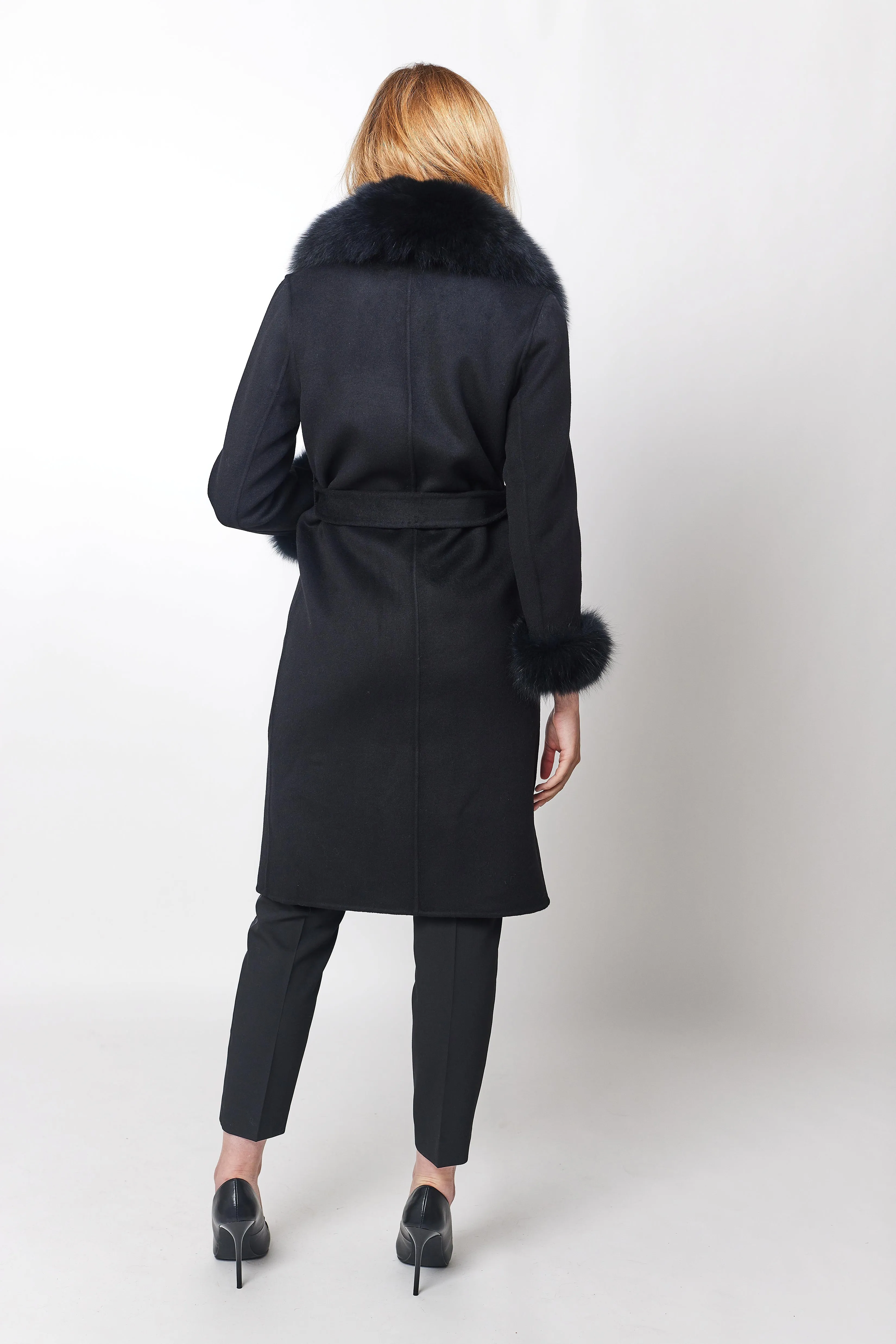 Victoire Cashmere Coat - Black