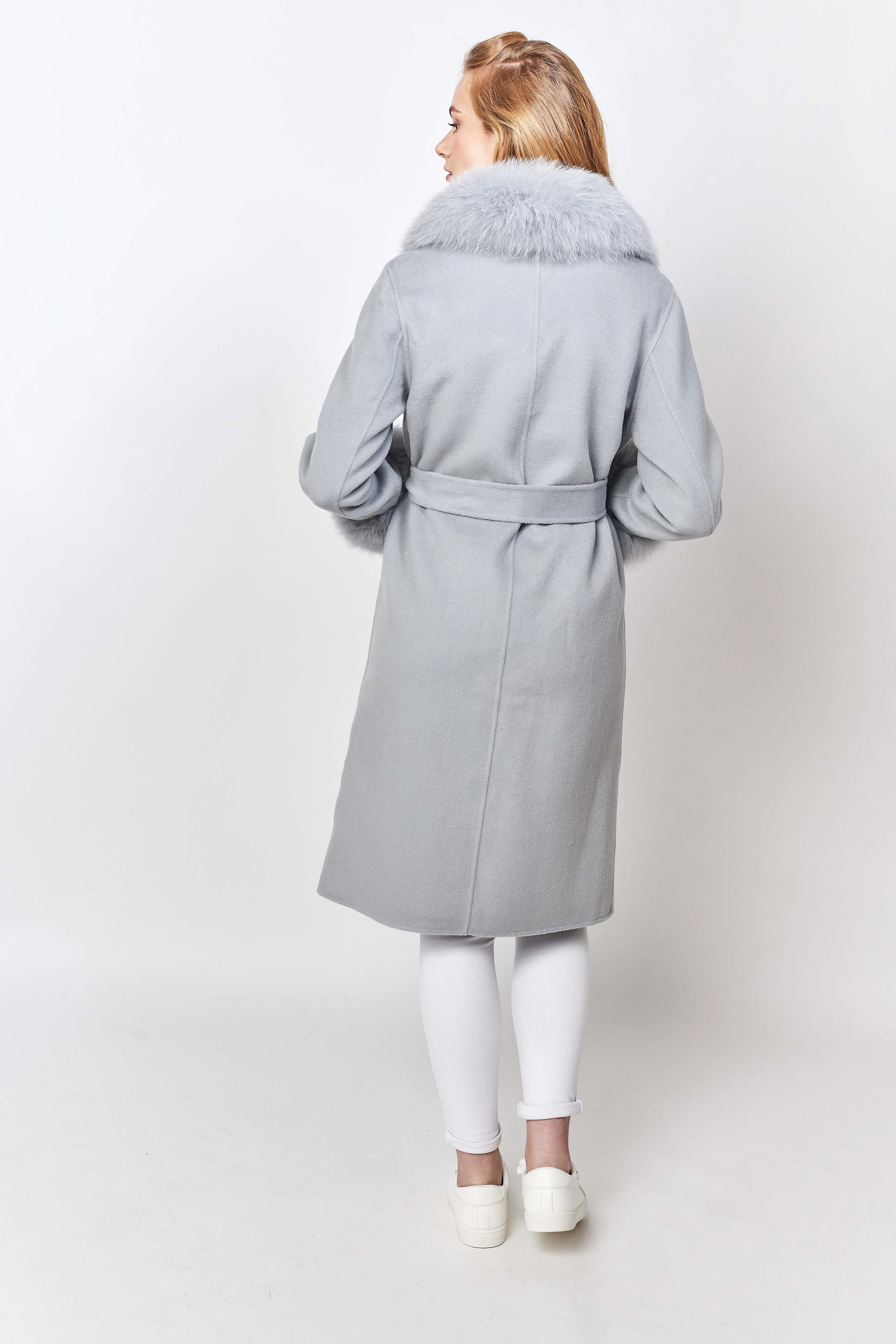 Victoire Cashmere Coat - Grey