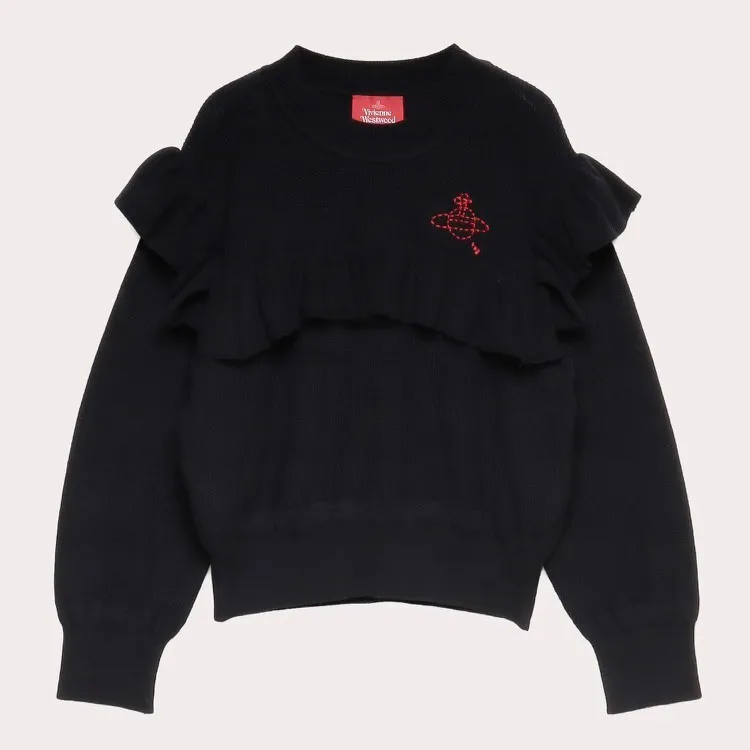 Vivienne Westwood  |Unisex Street Style Long Sleeves Plain Cotton Logo Sweaters