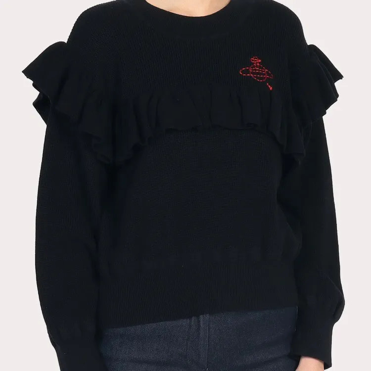 Vivienne Westwood  |Unisex Street Style Long Sleeves Plain Cotton Logo Sweaters