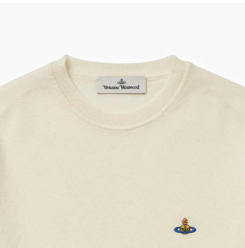 Vivienne Westwood  |Wool Cashmere Street Style U-Neck Long Sleeves Plain Logo