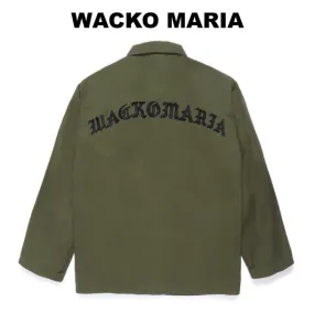 WACKO MARIA  |Street Style Long Sleeves Plain Cotton Logo Shirts