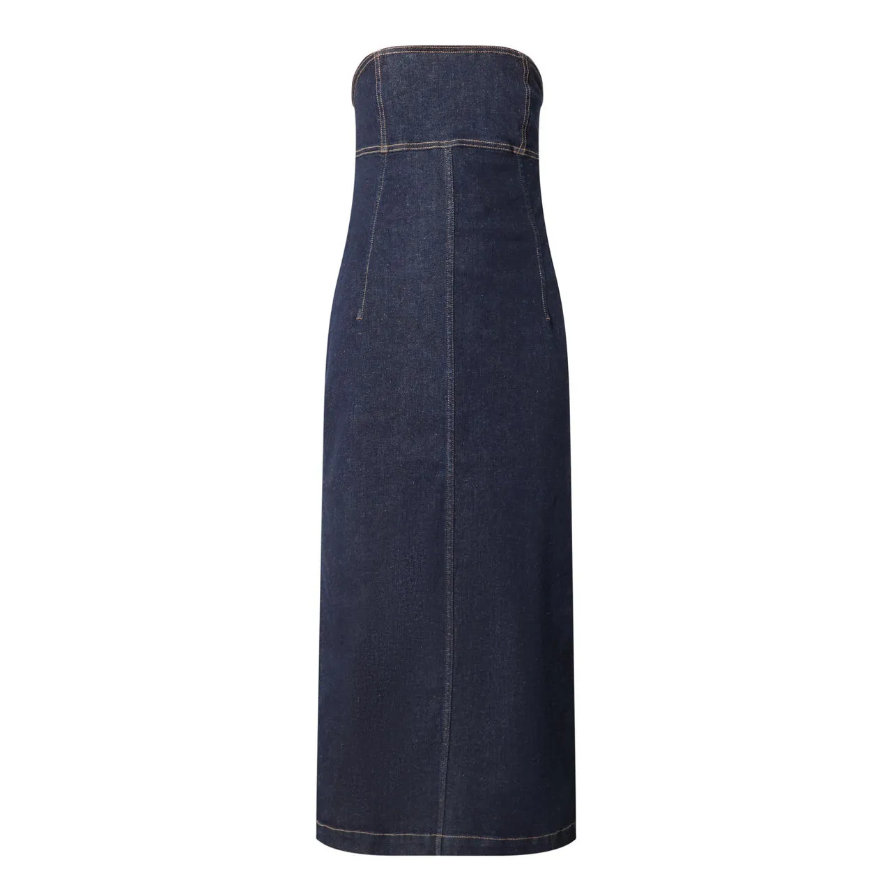 WEEKEND MAX MARA Osol Denim Bustier Dress - Navy