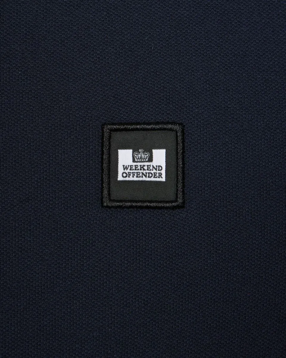 Weekend Offender Caneiros Short Sleeve Polo Shirt Navy