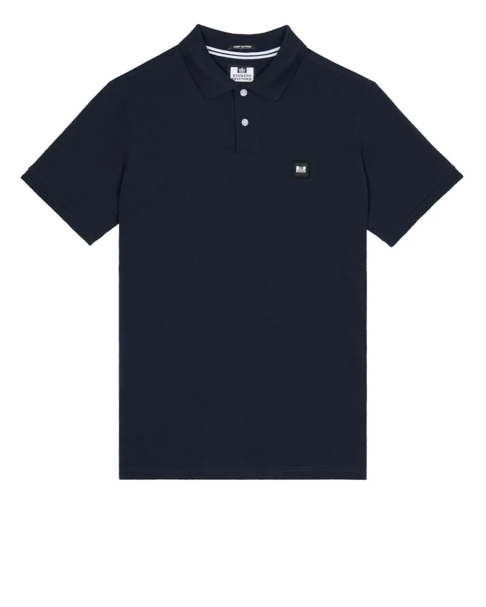 Weekend Offender Caneiros Short Sleeve Polo Shirt Navy