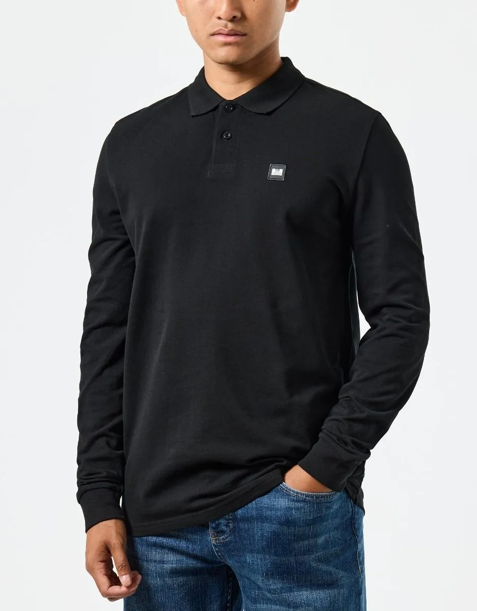 Weekend Offender Dice Long Sleeve Polo Shirt Black