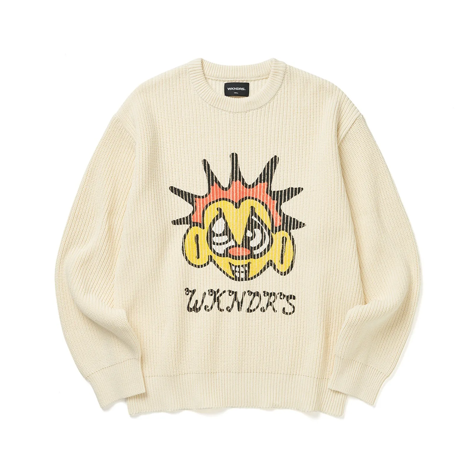 WKNDRS  |Unisex Street Style Long Sleeves Cotton Logo Sweaters