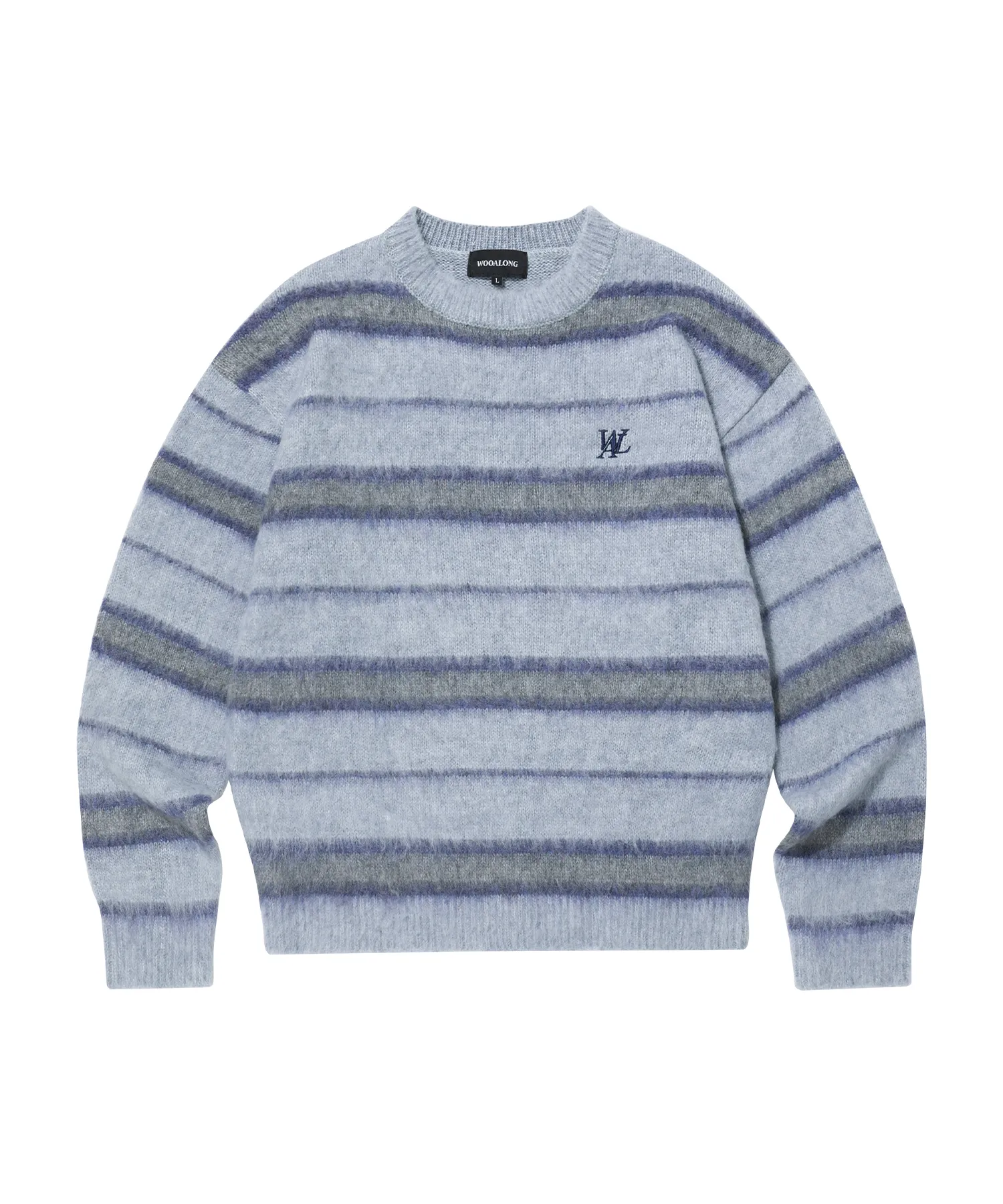 WOOALONG  |[WOOALONG]★ Signature hairy stripe knit