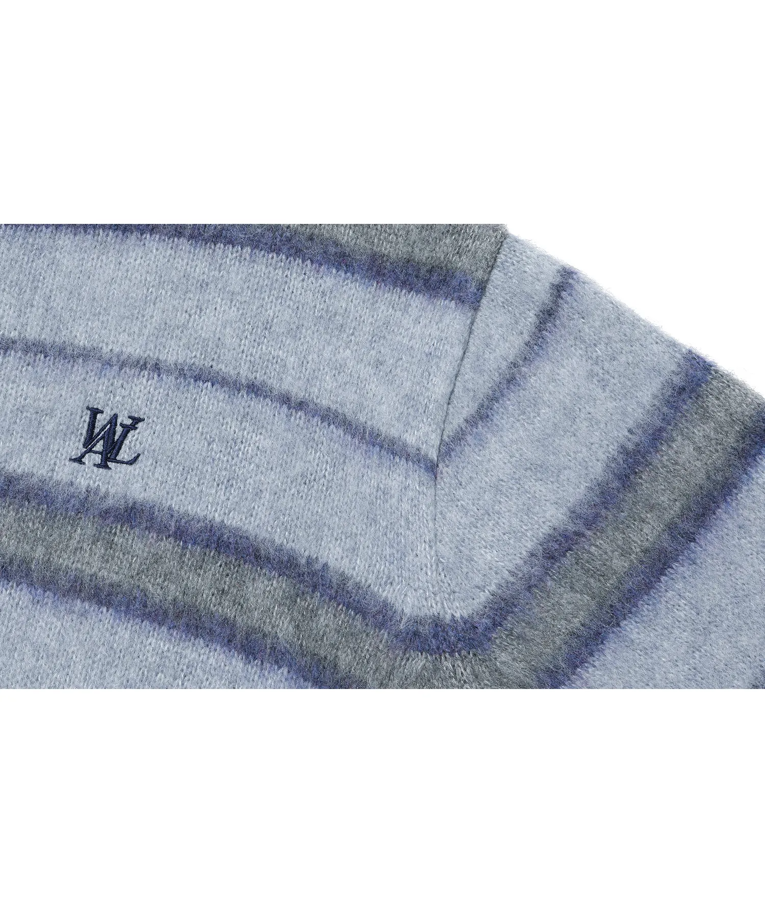 WOOALONG  |[WOOALONG]★ Signature hairy stripe knit