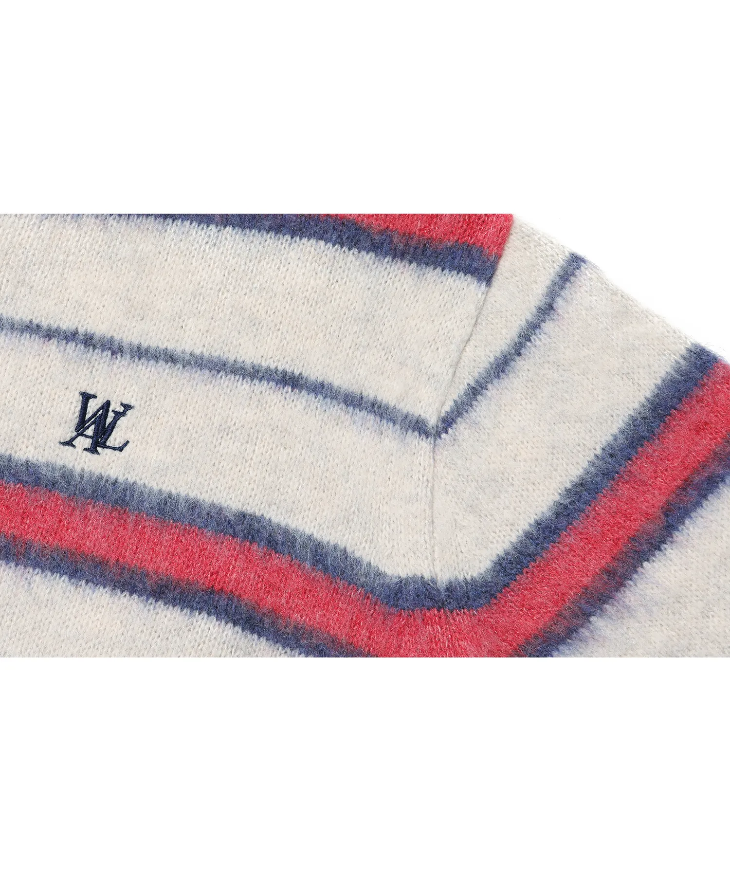 WOOALONG  |[WOOALONG]★ Signature hairy stripe knit