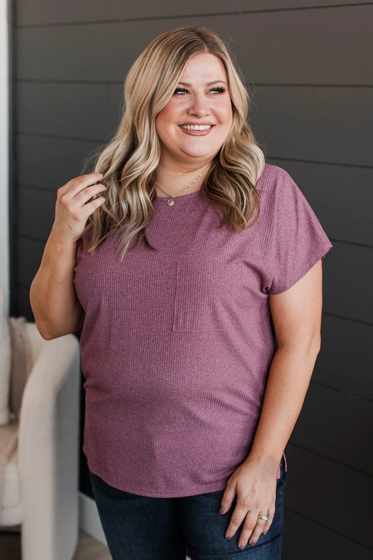 Wrapped Around Your Finger Knit Top- Marsala