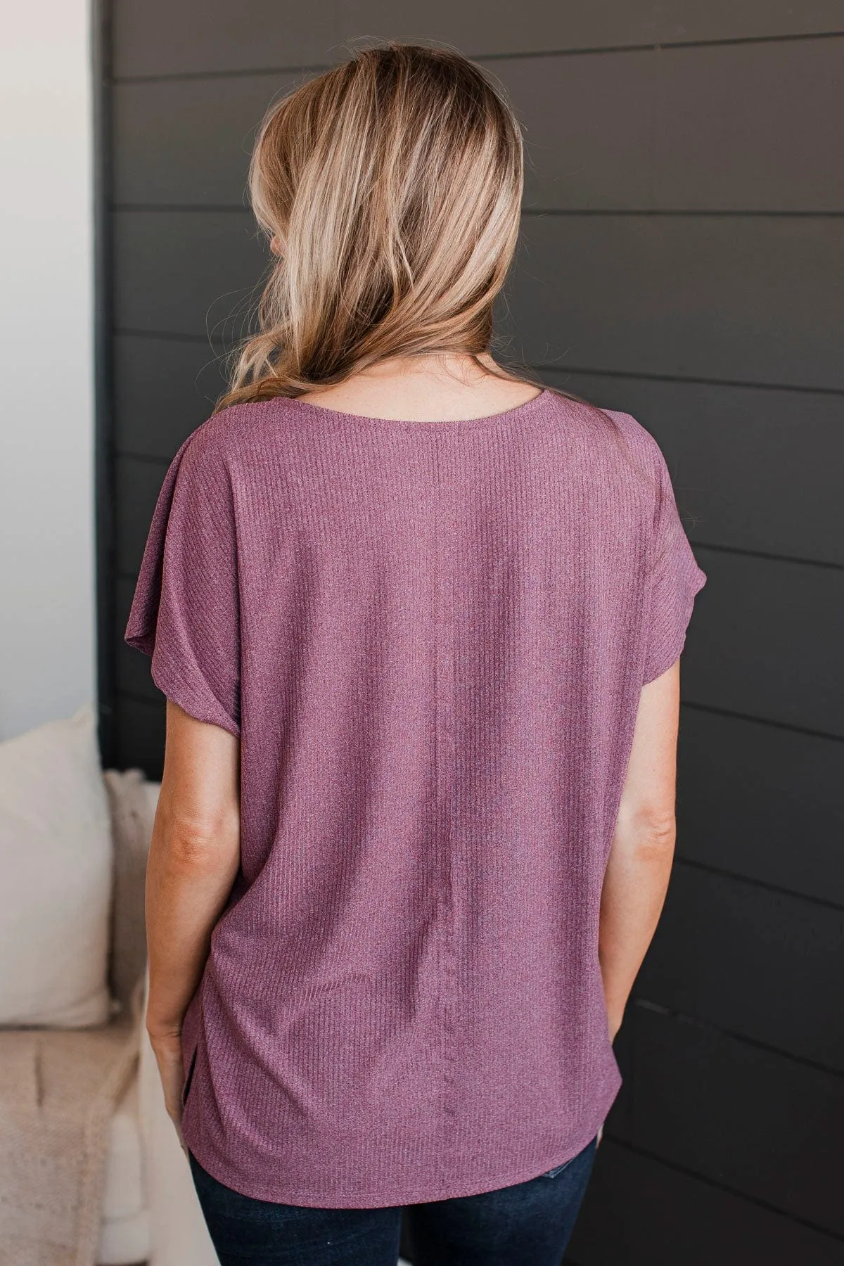 Wrapped Around Your Finger Knit Top- Marsala