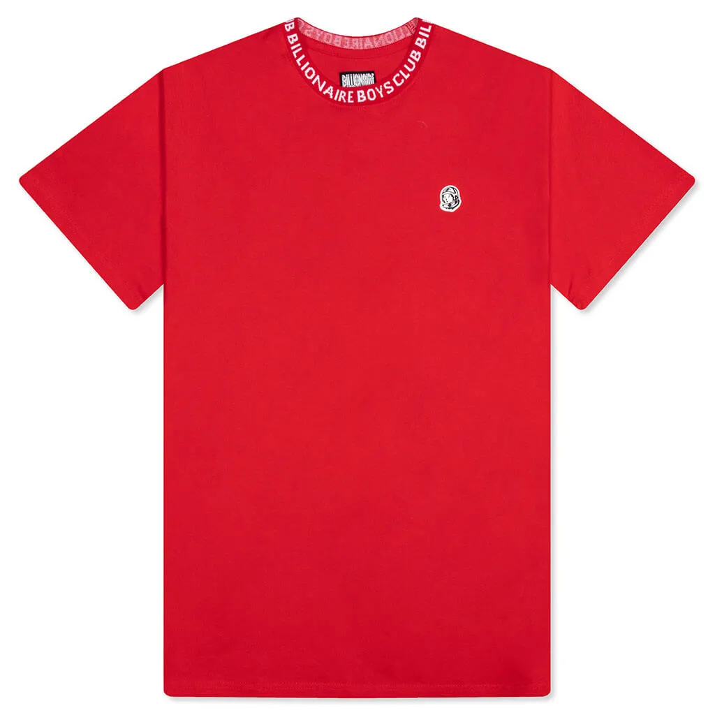 Wrapped S/S Knit Tee - Red