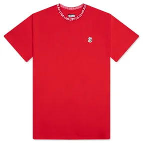 Wrapped S/S Knit Tee - Red